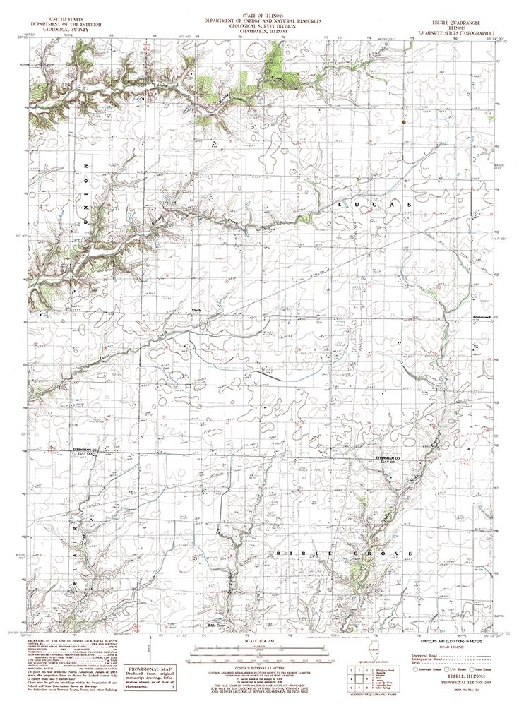 Eberle Illinois Quad - USGS 1985