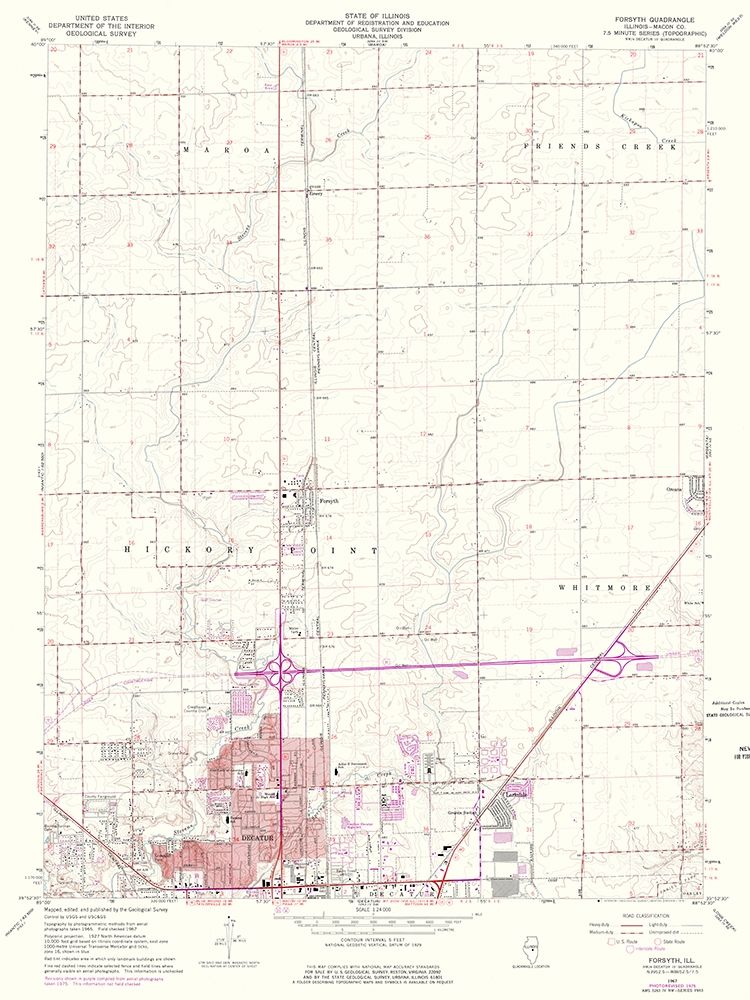 Forsyth Illinois Quad - USGS 1967