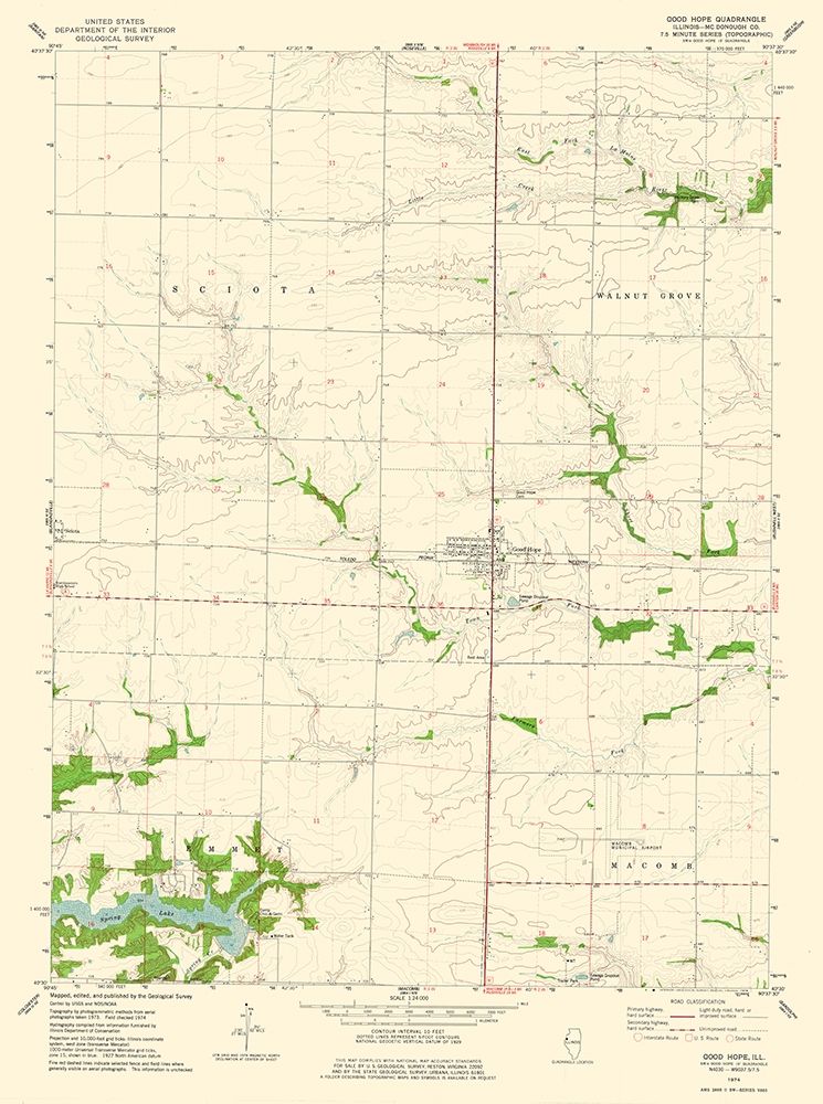 Good Hope Illinois Quad - USGS 1974