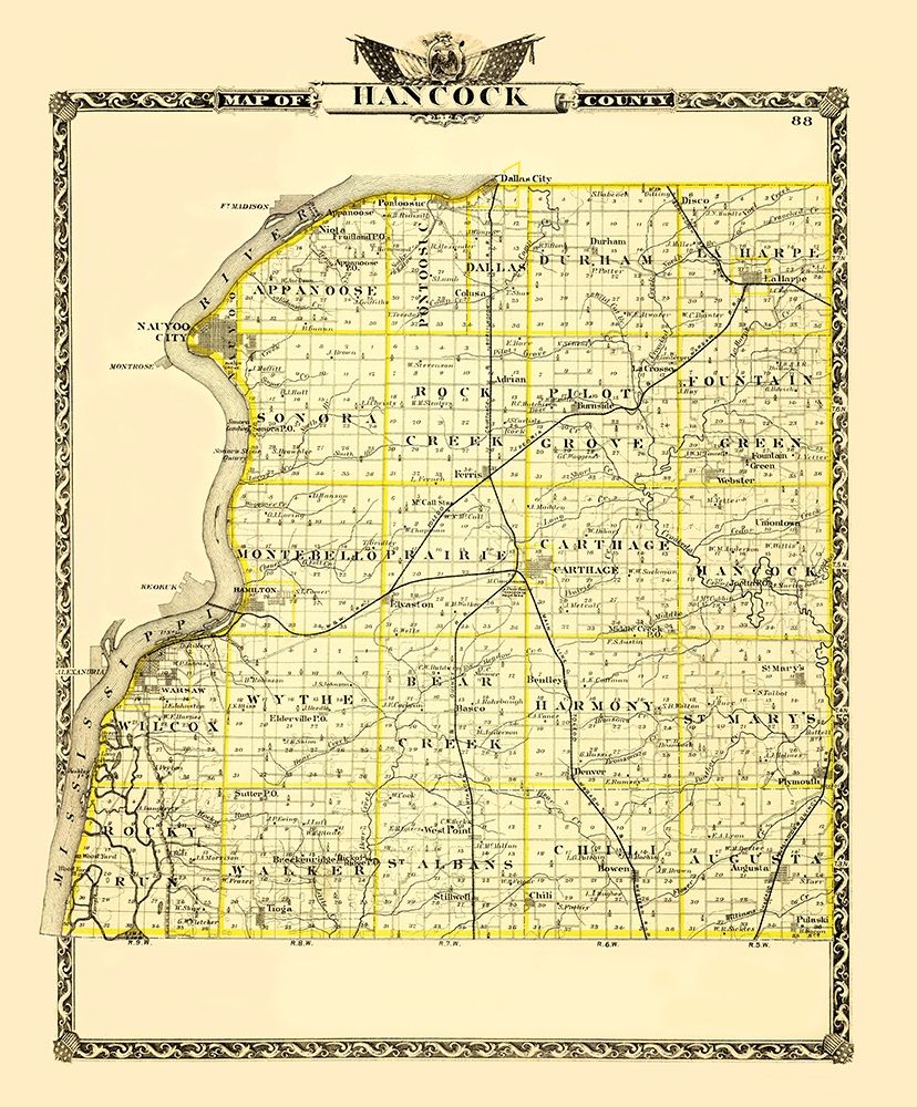 Hancock Illinois Landowner - Warner 1870