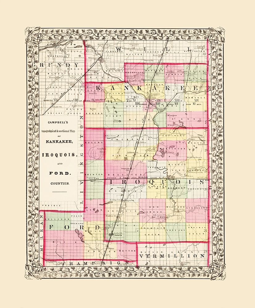 Iroquois  Kankakee  Ford Illinois - Campbell 1850