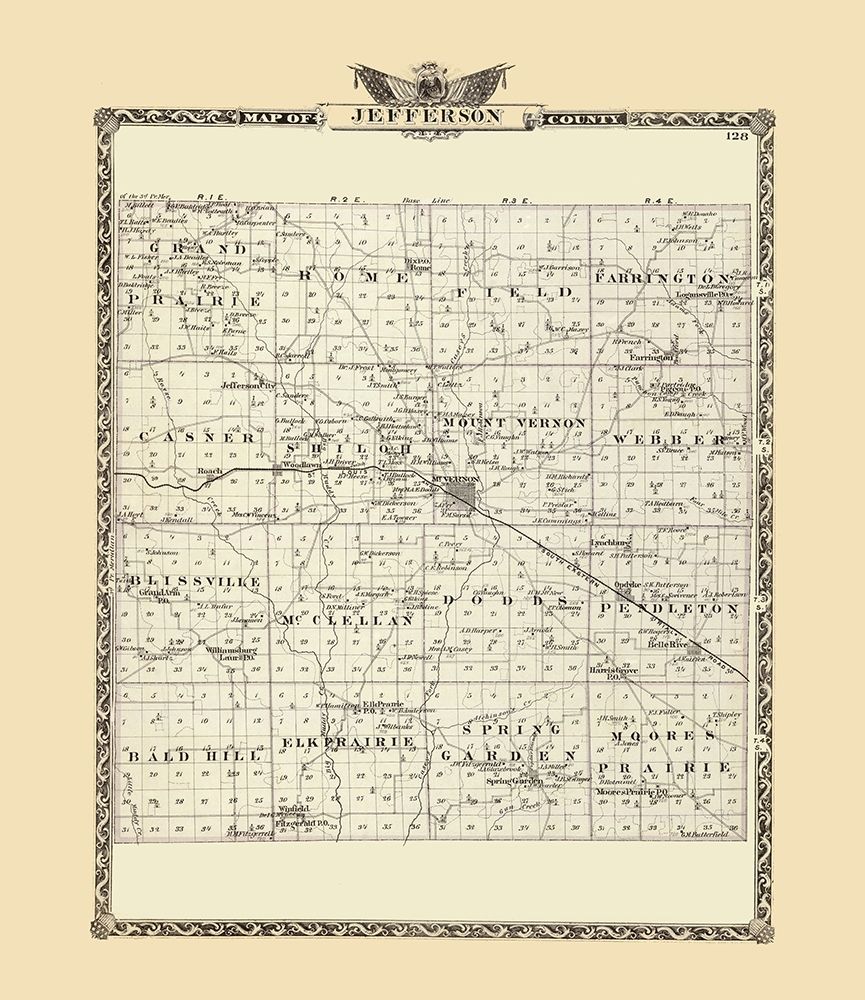 Jefferson Illinois Landowner - Warner 1876