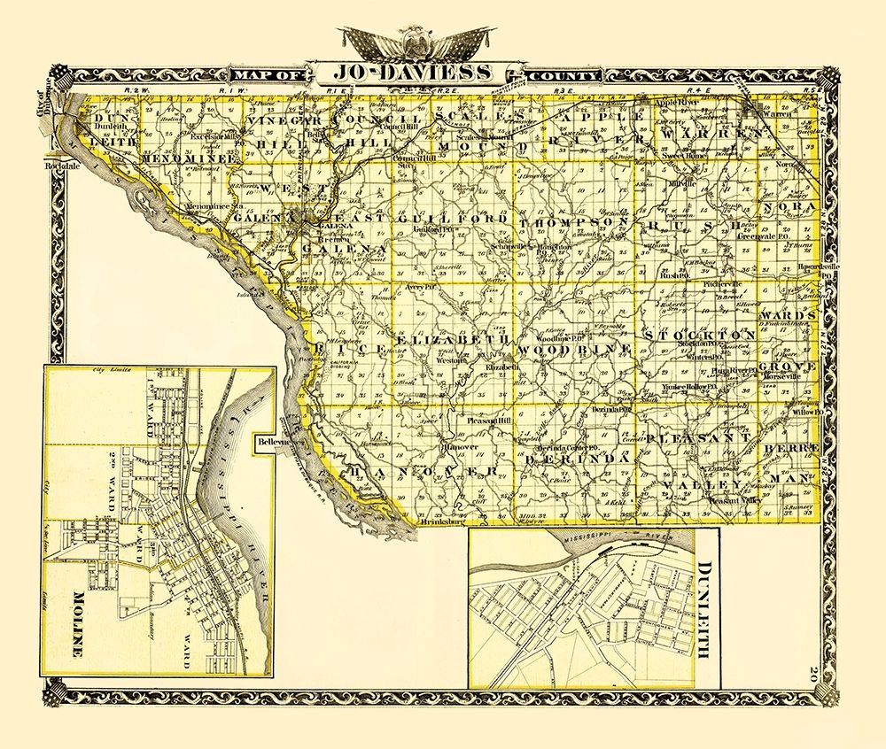 Jo Daviess Illinois Landowner - Warner 1870