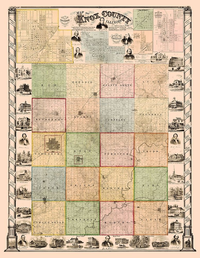 Knox Illinois Landowner - Thompson 1861