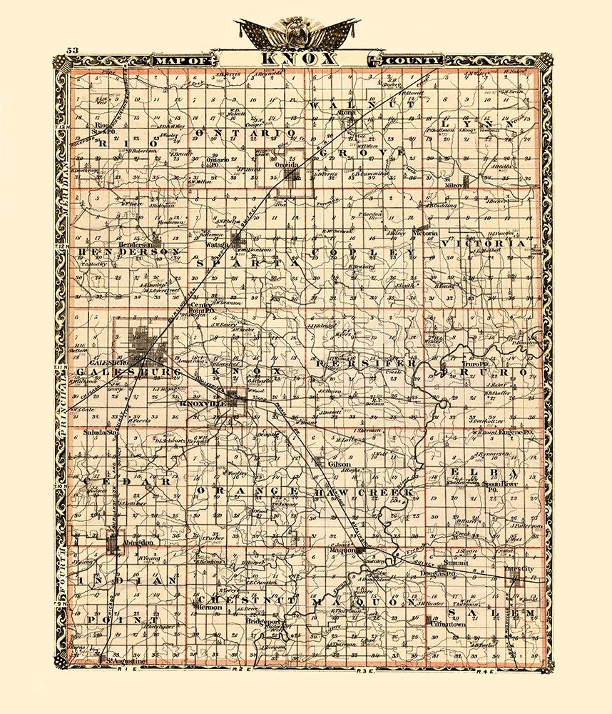 Knox Illinois Landowner - Warner 1870