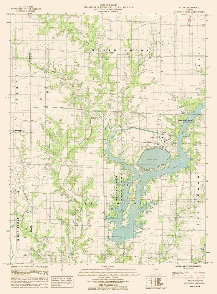 Latona Illinois Quad - USGS 1985