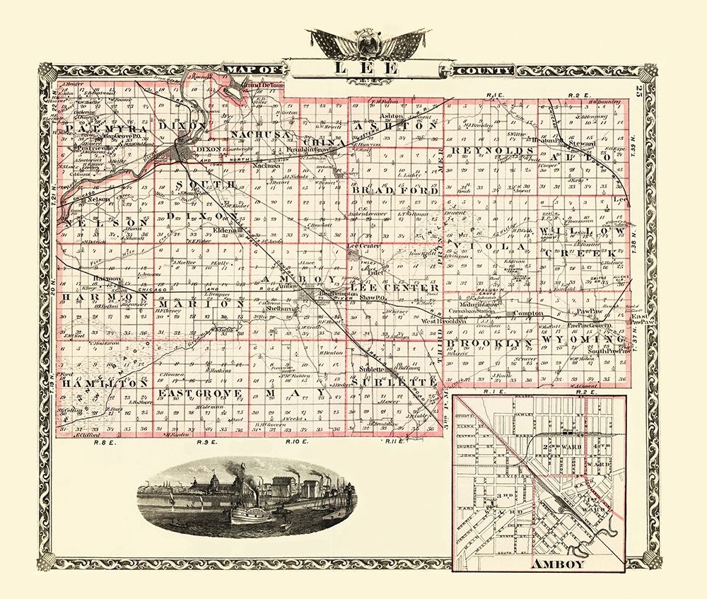 Lee Illinois Landowner - Warner 1870