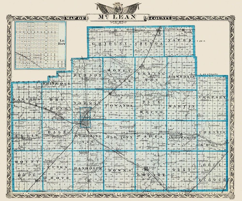 Mclean Illinois Landowner - Warner 1876