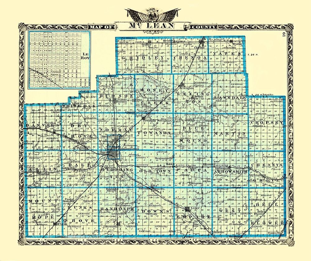 Mclean Illinois Landowner - Warner 1870