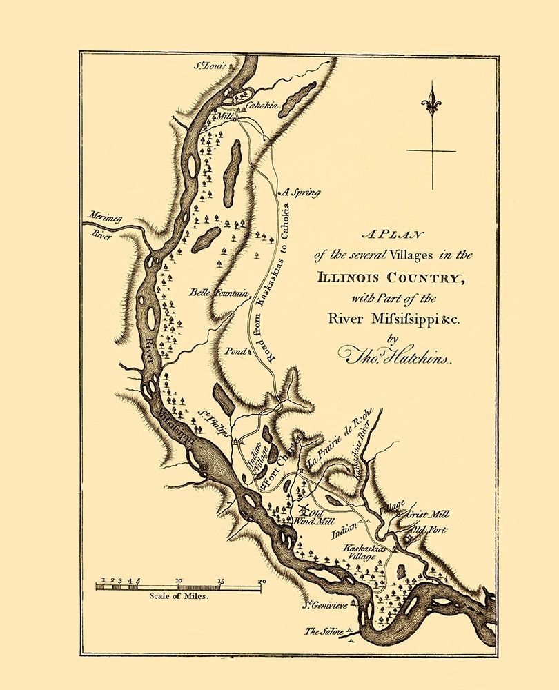 Mississippi River Villages - Hutchins 1778