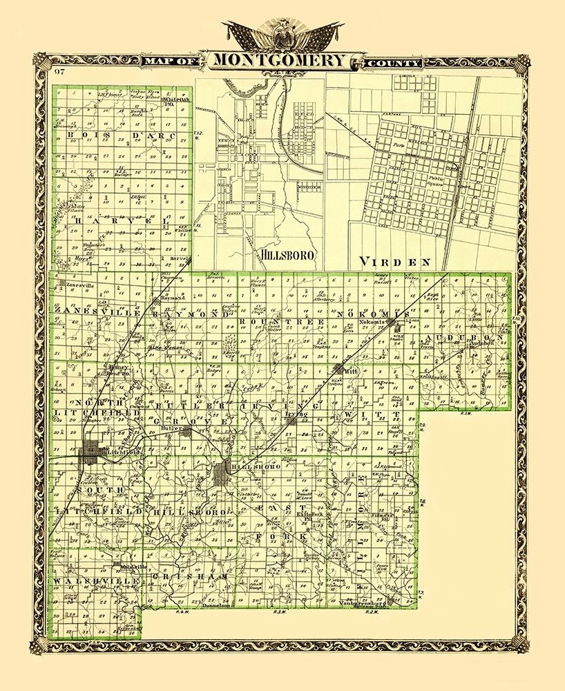 Montgomery Illinois Landowner - Warner 1870
