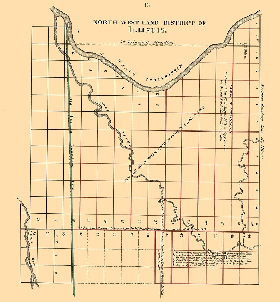 Northwest Land District Illinois - Spaulding 1836