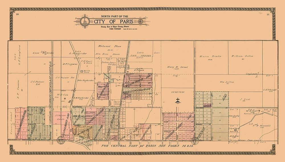 Northern Paris  Illinois - Ogle 1910