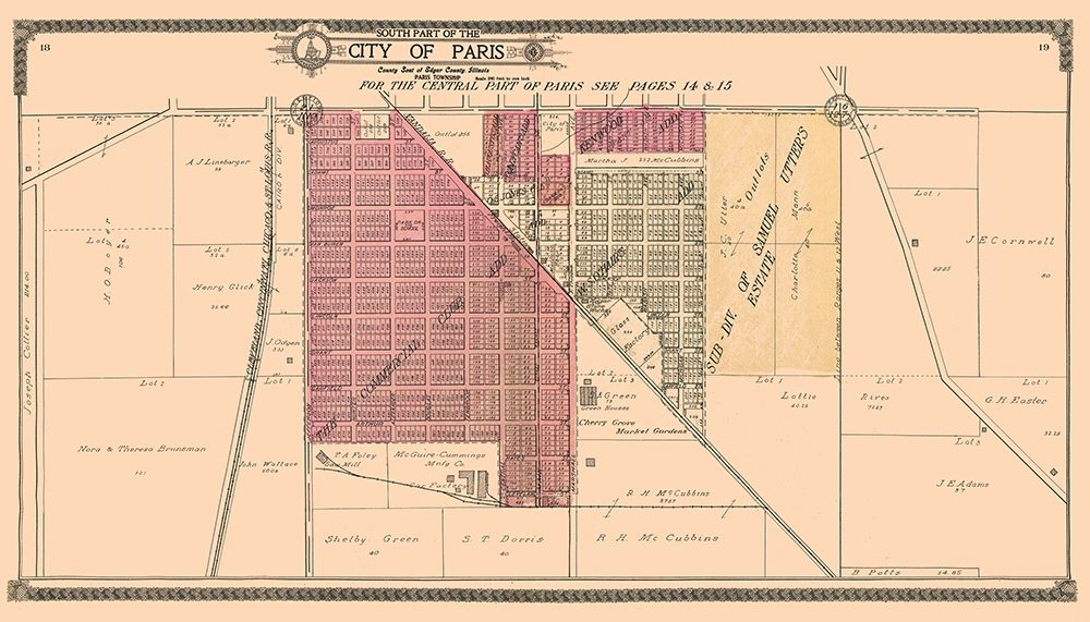 Southern Paris  Illinois - Ogle 1910