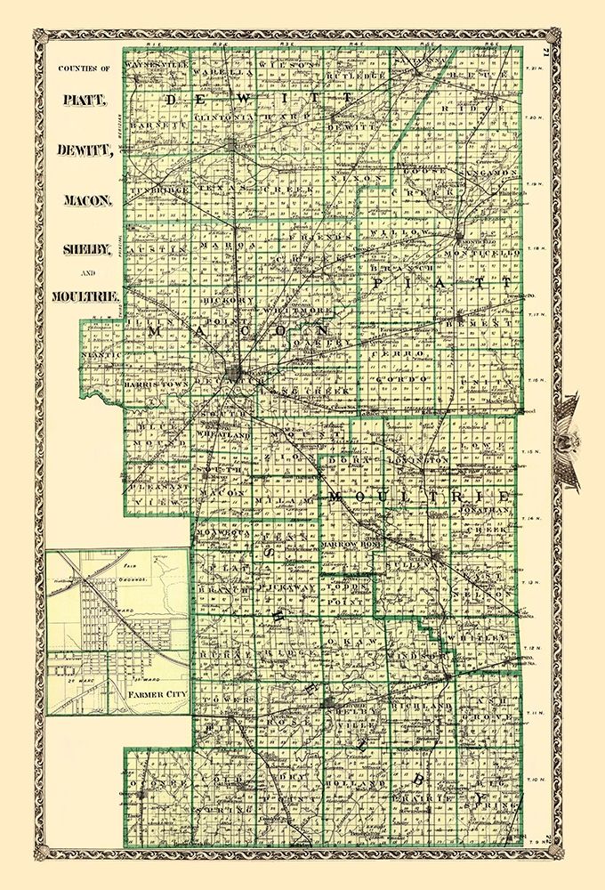 Piatt Dewitt Macon Shelby Moultrie Illinois
