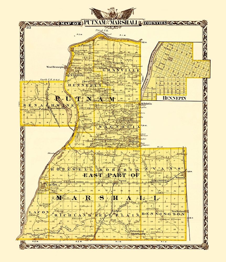 Putnam  Marshall Illinois - Warner 1870