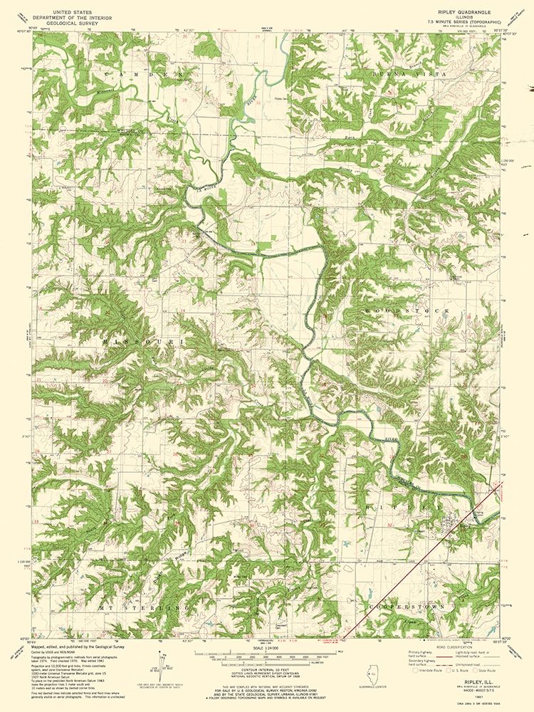 Ripley Illinois Quad - USGS 1981