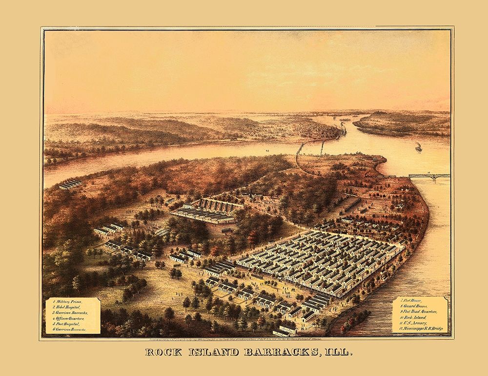 Rock Island Barracks Illinois - Speidel 1864