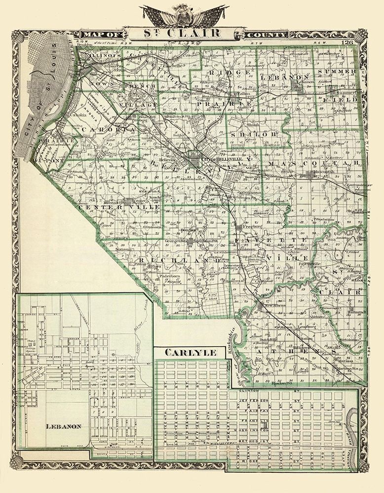St Clair Illinois Landowner - Warner 1876