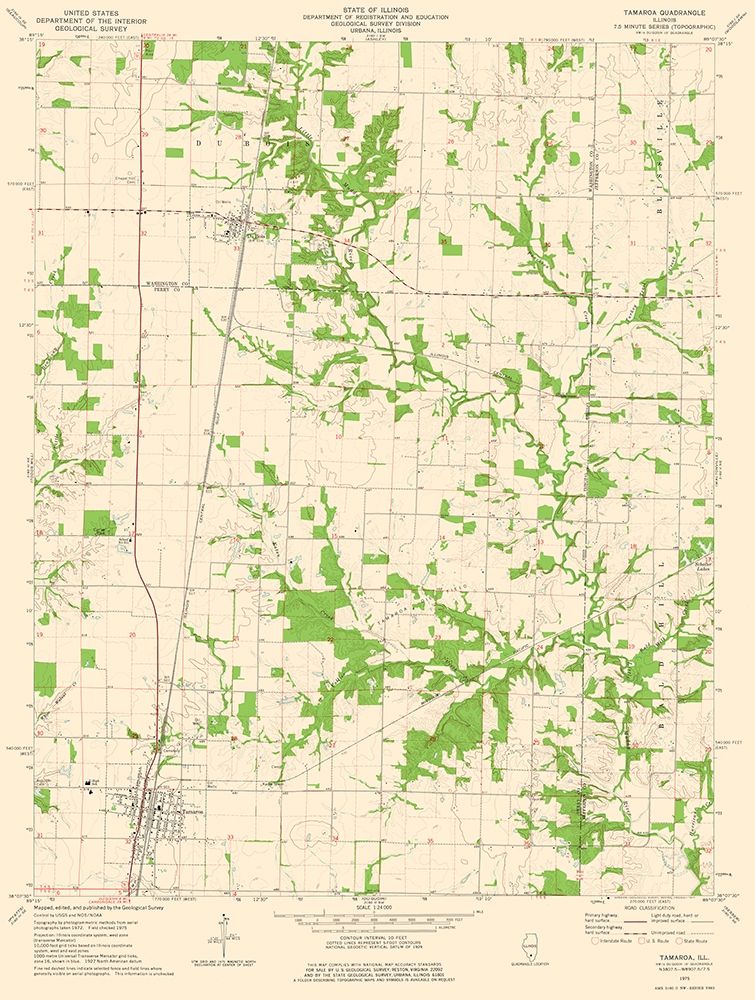 Tamaroa Illinois Quad - USGS 1975