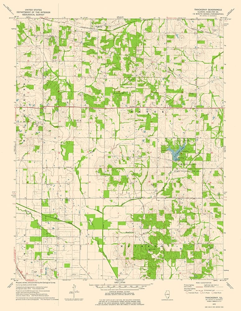 Thackeray Illinois Quad - USGS 1974