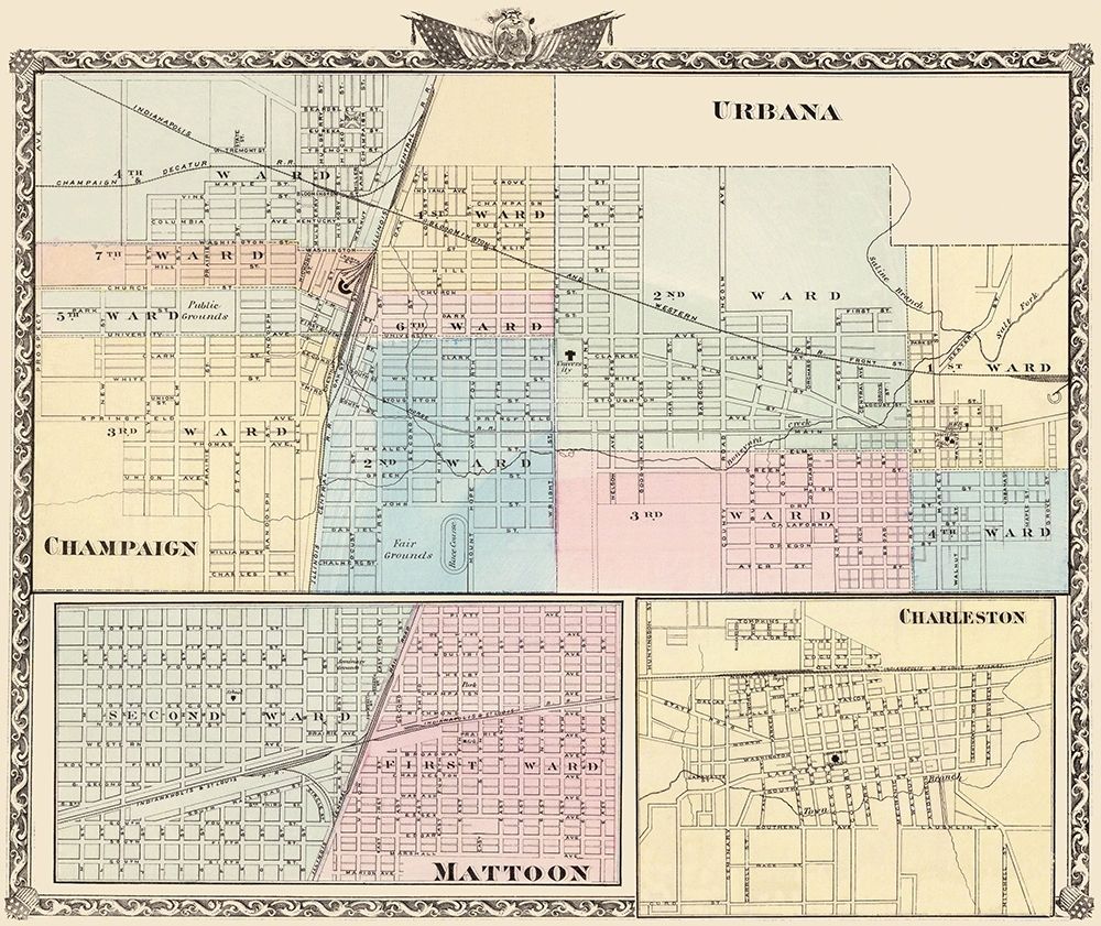 Urbana, Champaign, Mattoon, Charleston Illinois