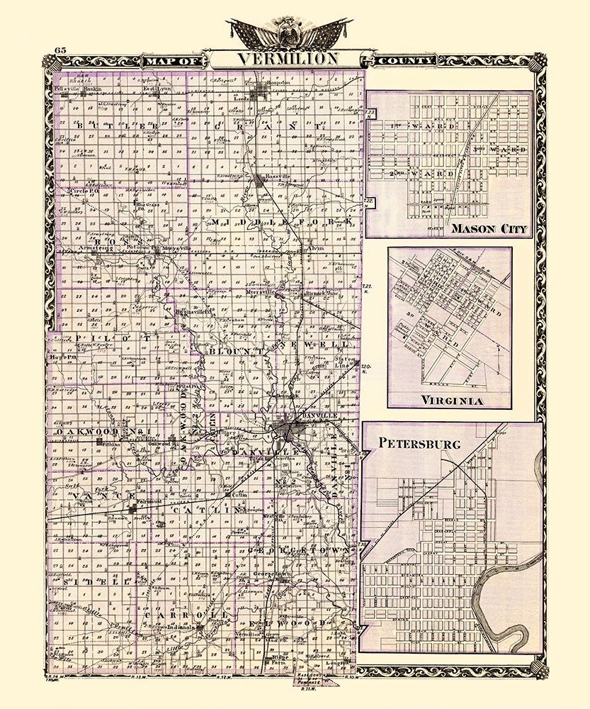 Vermilion Illinois Landowner - Warner 1870