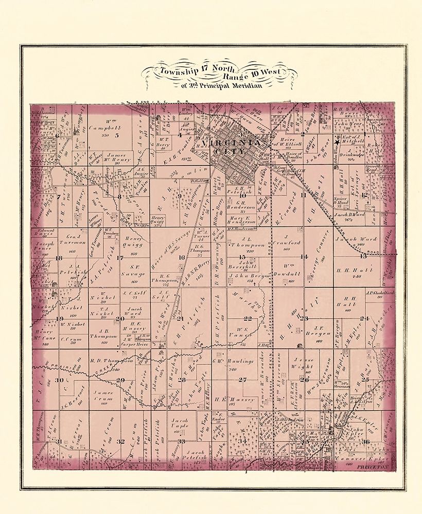 Virginia Illinois Landowner - Brink 1874