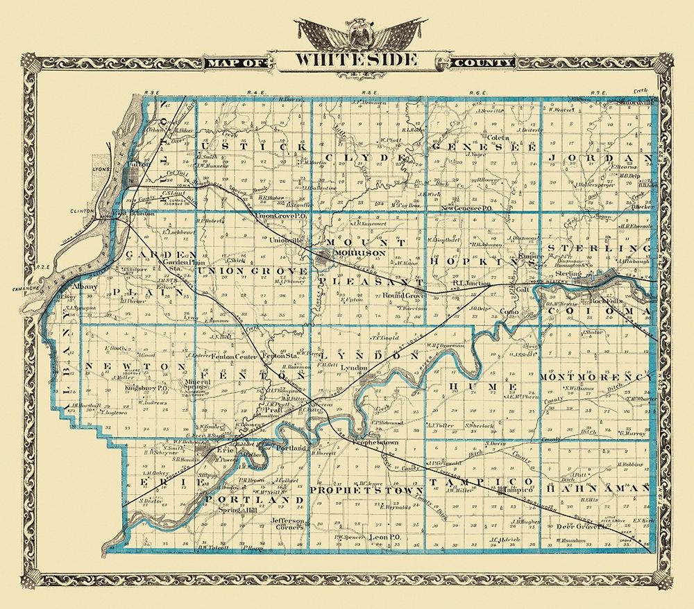 Whiteside Illinois Landowner - Warner 1876