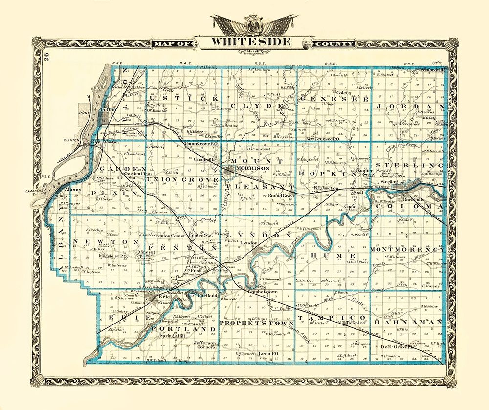Whiteside Illinois Landowner - Warner 1870