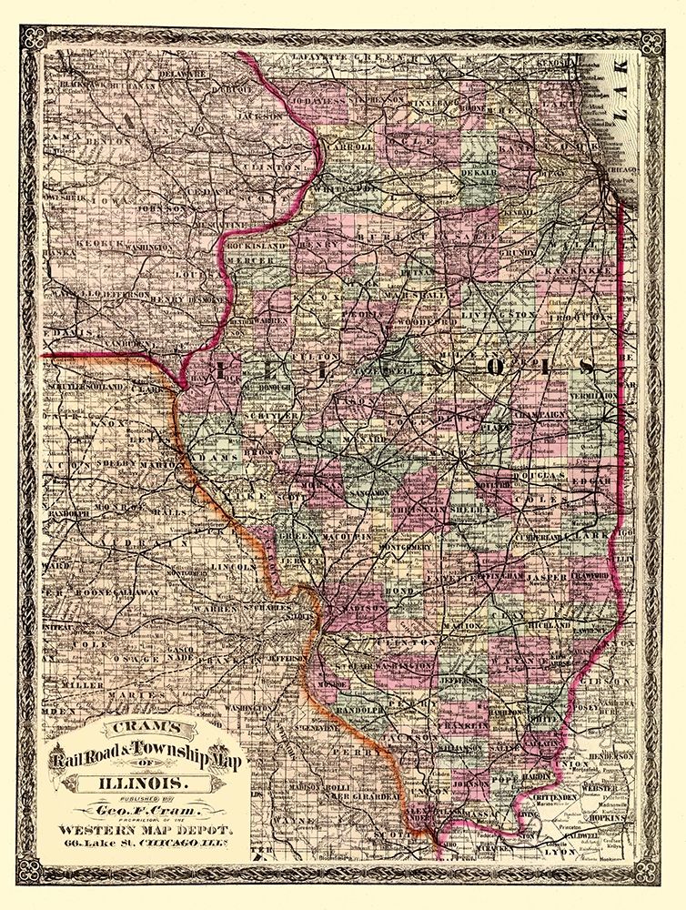 Illinois - Cram 1875