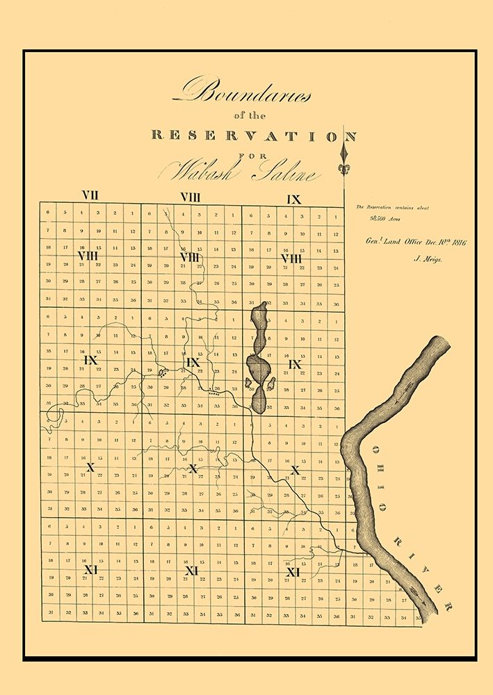 Wabash Saline Indian Reservation, Illinois 1816