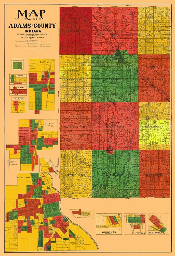 Adams Indiana Landowner - Boegley 1908