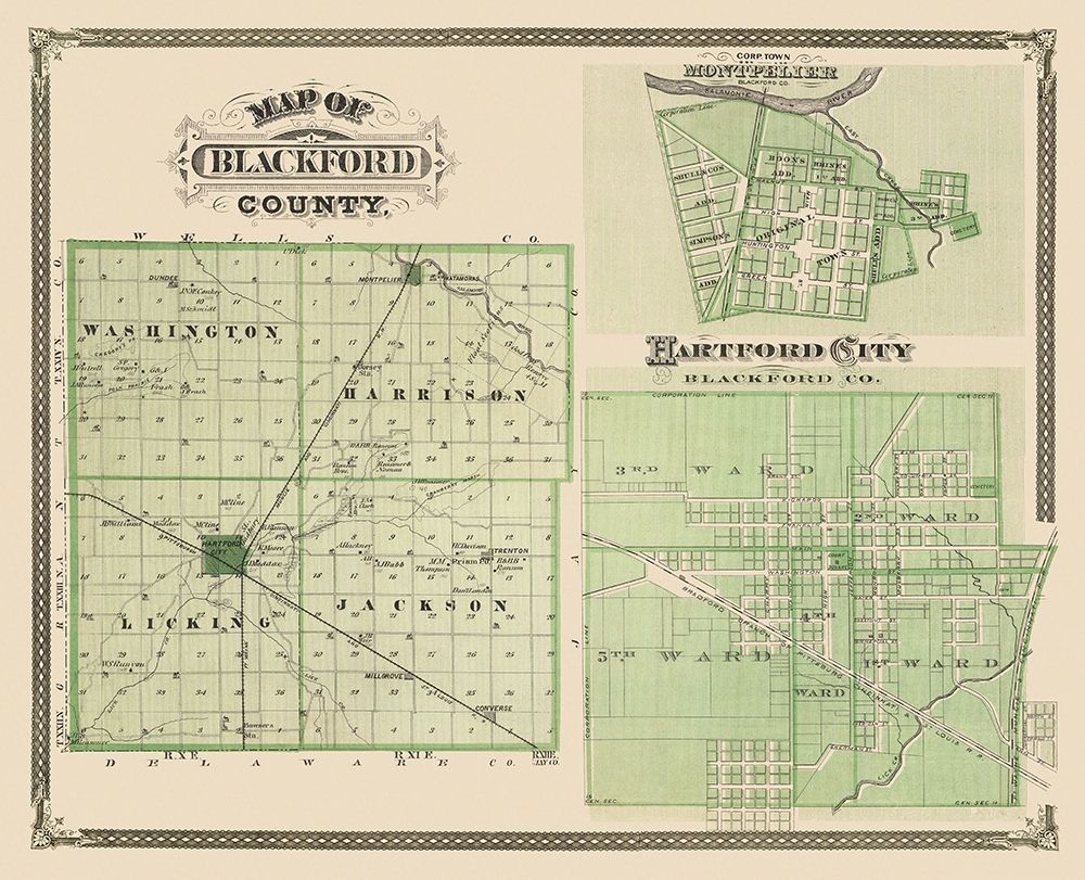 Blackford Indiana - Andreas 1876