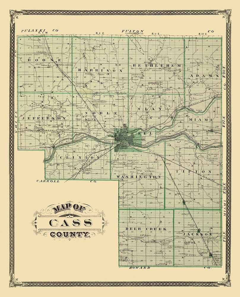 Cass Indiana Landowner - Andreas 1876