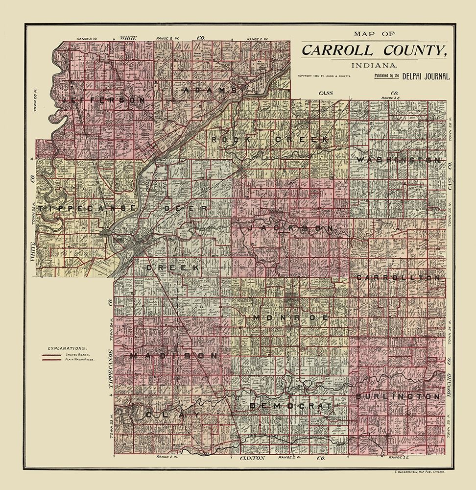 Carroll County Indiana - Landis 1898