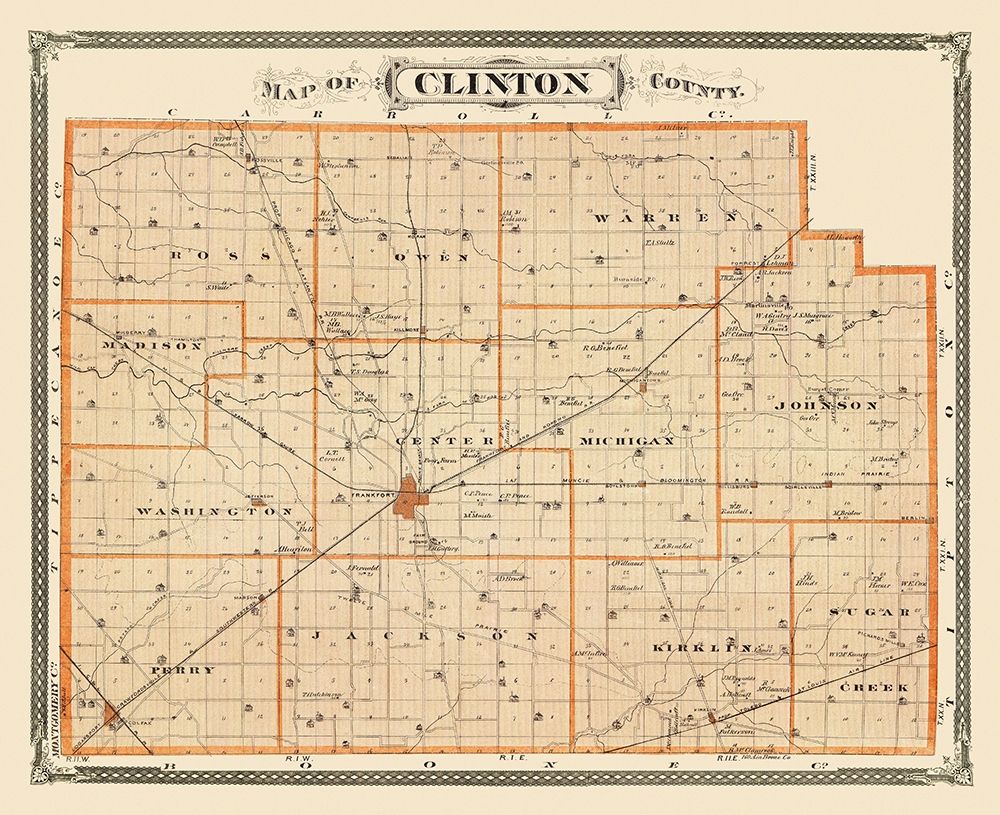 Clinton Indiana Landowner - Andreas 1876