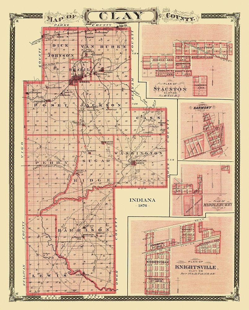 Clay Indiana Landowner - Andreas 1876