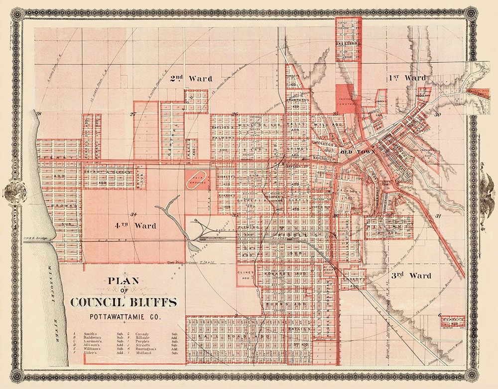 Council Bluffs Iowa - Andreas 1875