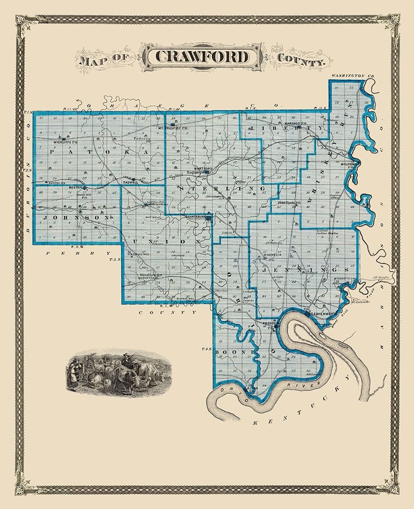 Crawford Indiana Landowner - Andreas 1876