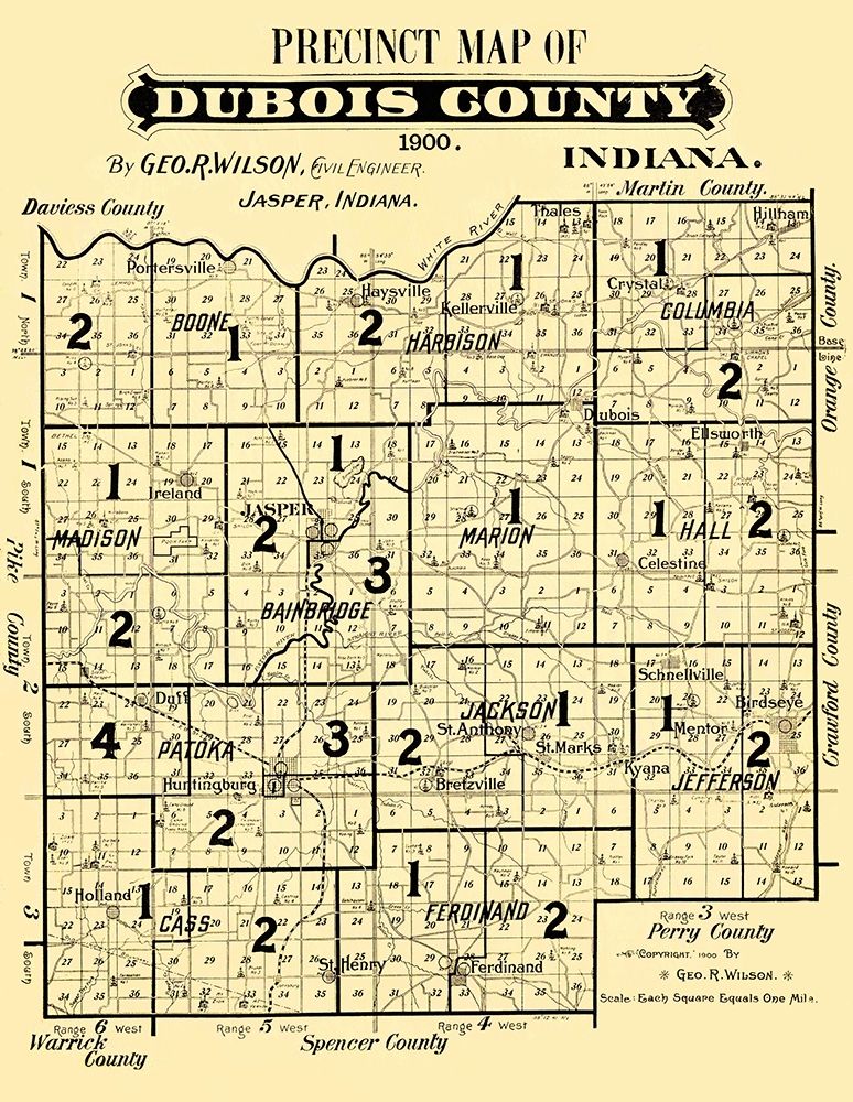Dubois Indiana Precinct - Wilson 1900