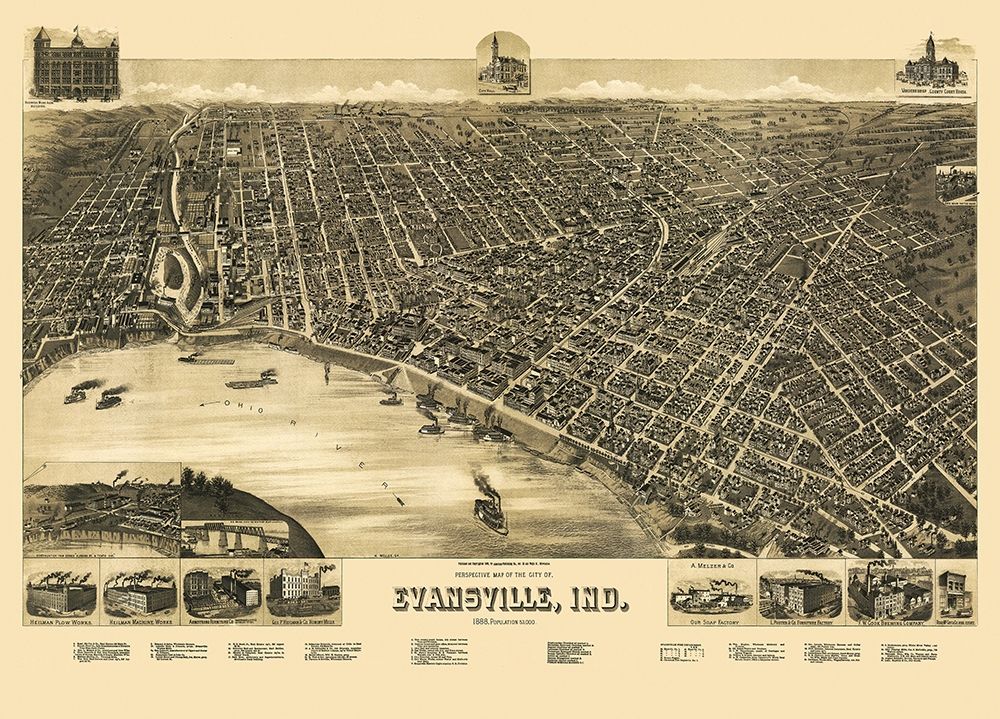 Evansville Indiana - Wellge 1888