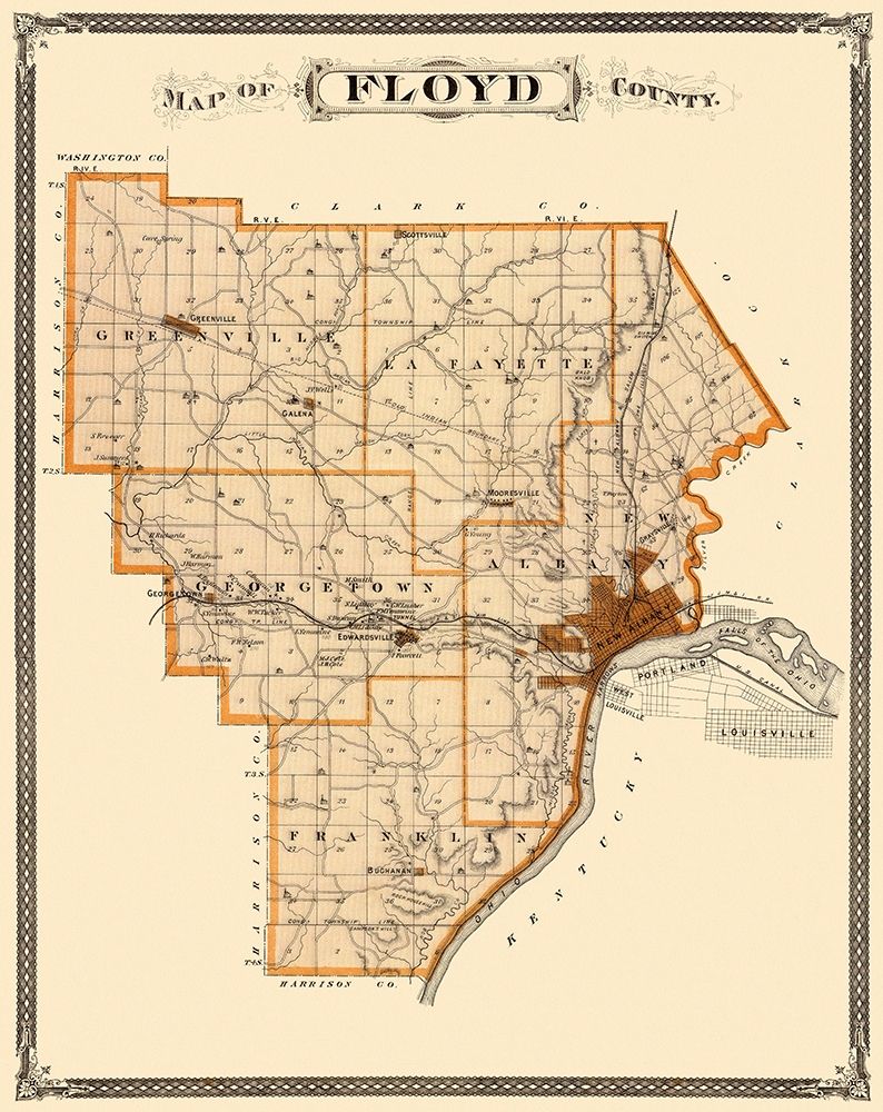Floyd Indiana Landowner - Andreas 1876