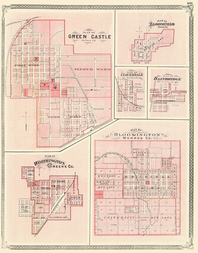 Green Castle, Bloomfield, Cloverdale Indiana