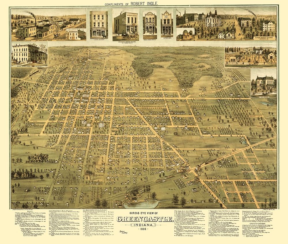 Greencastle Indiana - Shober 1886
