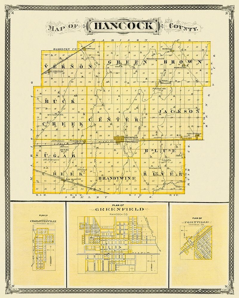 Hancock Indiana Landowner - Andreas 1876