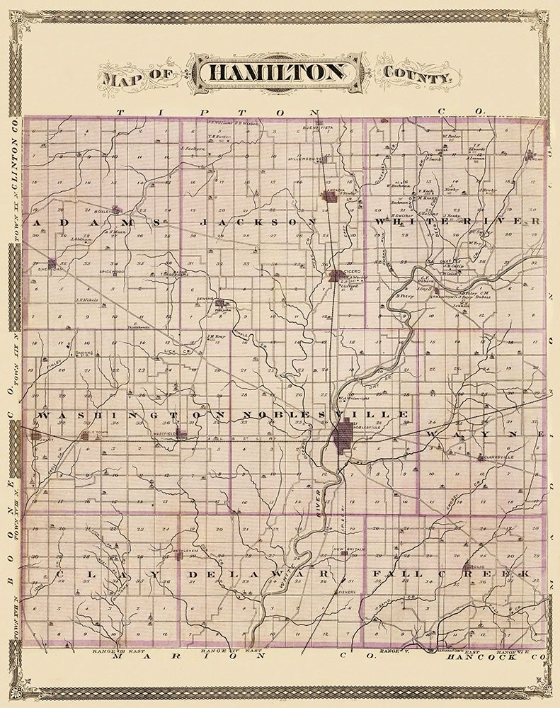 Hamilton Indiana Landowner - Andreas 1876