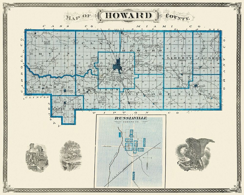 Howard Indiana Landowner - Andreas 1876