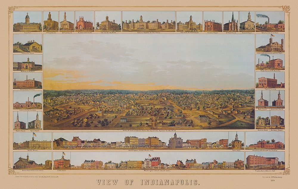 Indianapolis Indiana - Palmatary 1854