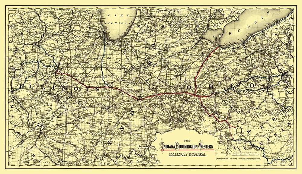 Indiana, Bloomington and Western Railway 1872